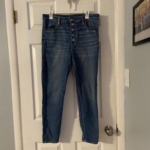 American Eagle Super Hi-Rise Button Up Jeggings